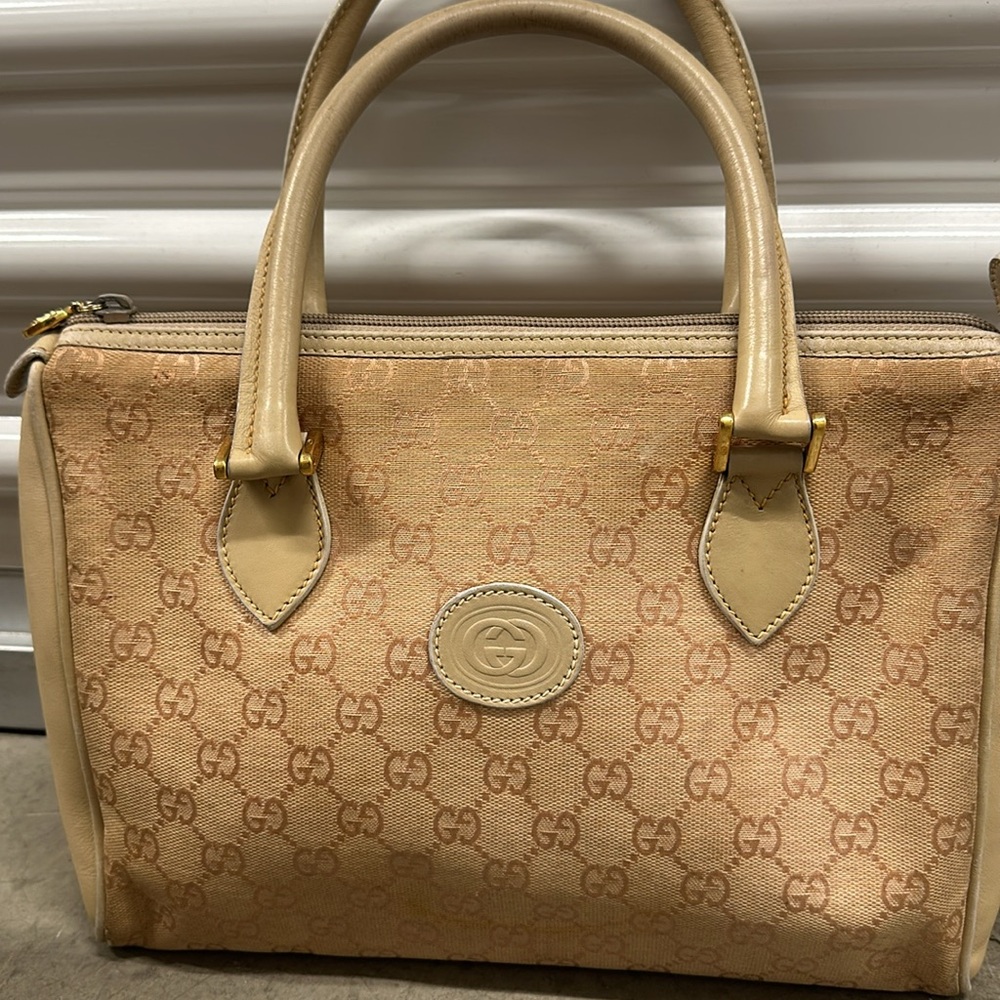 Vintage Gucci light beige monogram handbag - Picture 2 of 16
